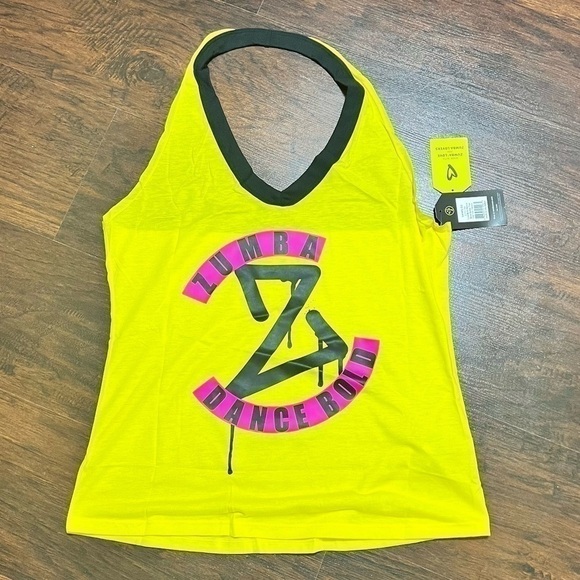 ZUMBA DANCE BOLD halter tank top large new with Tag - Picture 3 of 7